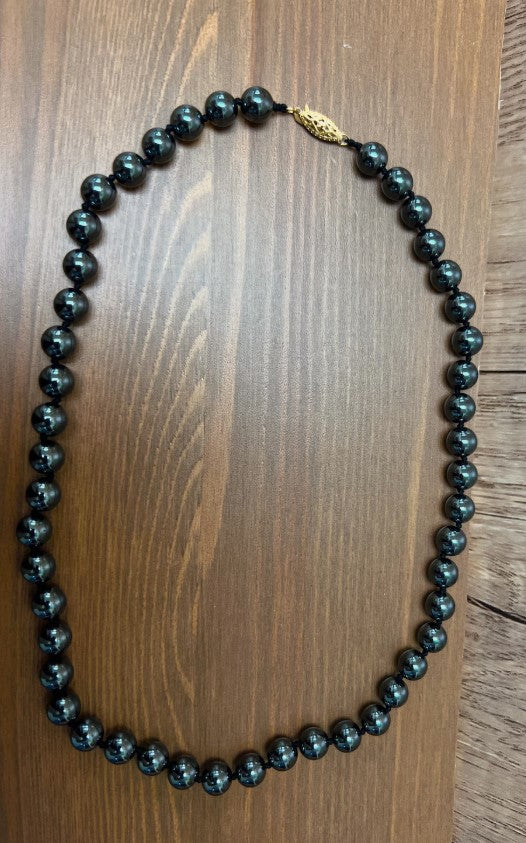 Hematite Necklace with 14k Gold Filled Clasp