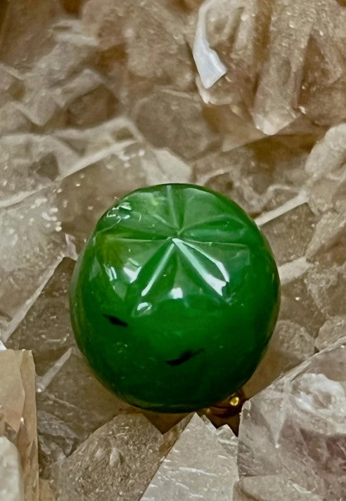 Jade Apple Charm