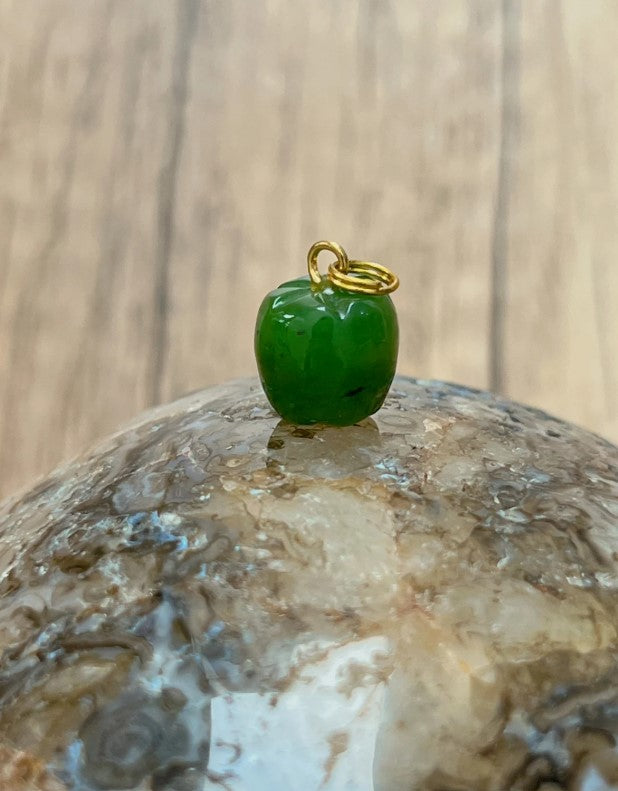 Jade Apple Charm