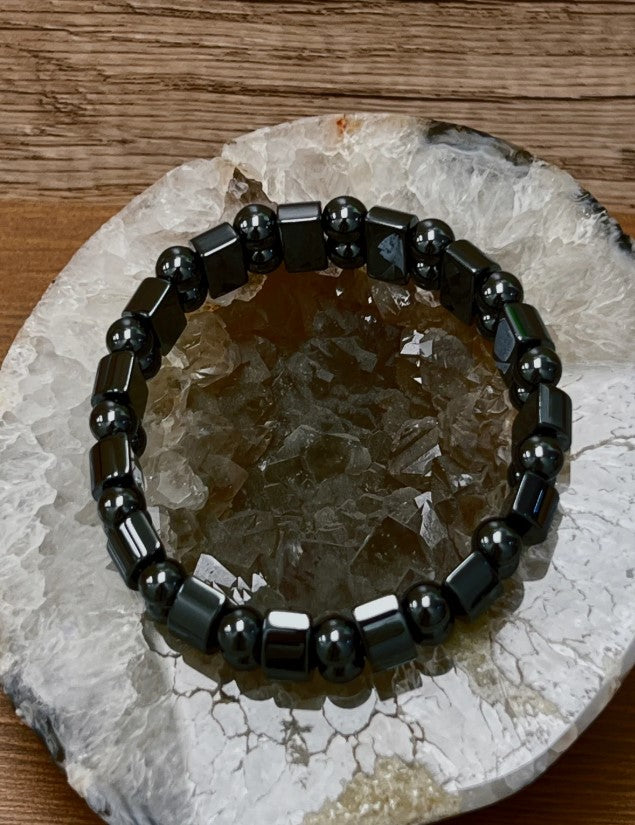 Hematite Alternating Bracelet