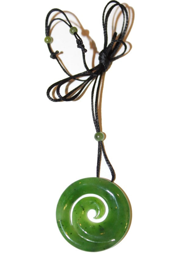 Canadian Nephrite Jade Maori Pendant Necklace