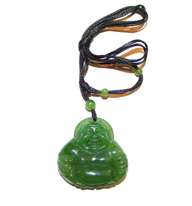 Canadian Nephrite Jade Buddha Pendant Necklace