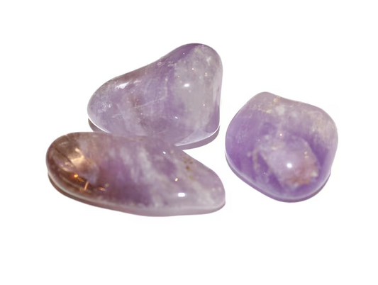 ONE 1" Amethyst Tumbled Rocks, amethyst jewelry