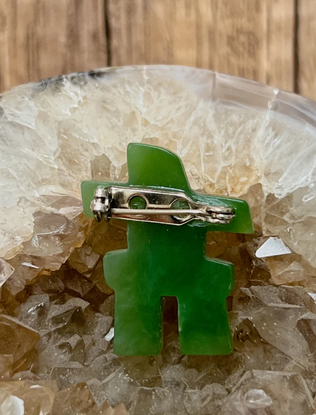 BC Canadian Inukshuk Jade brooch